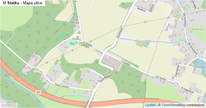 U Statku - mapa ulice