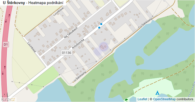 U Štěrkovny - mapa podnikání