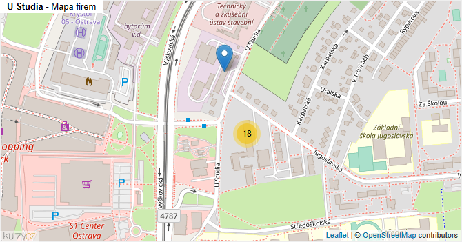 U Studia - mapa firem