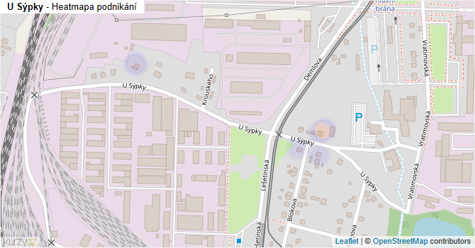 U Sýpky - mapa podnikání