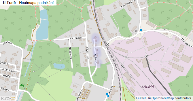 U Tratě - mapa podnikání