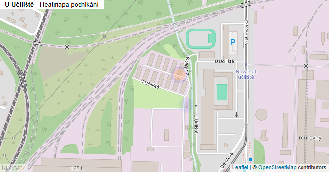 U Učiliště - mapa podnikání