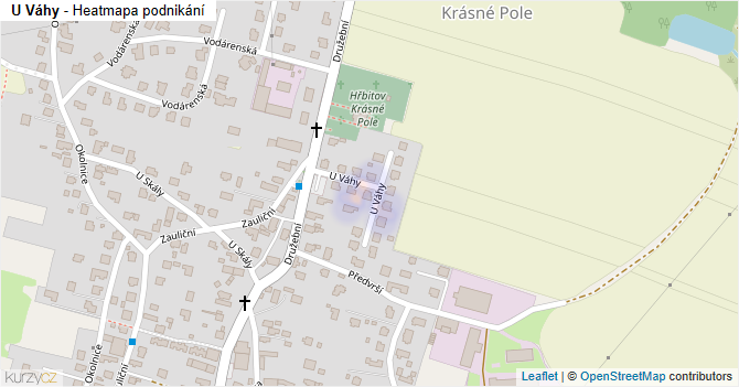 U Váhy - mapa podnikání