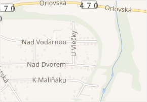 U Vlečky v obci Ostrava - mapa ulice