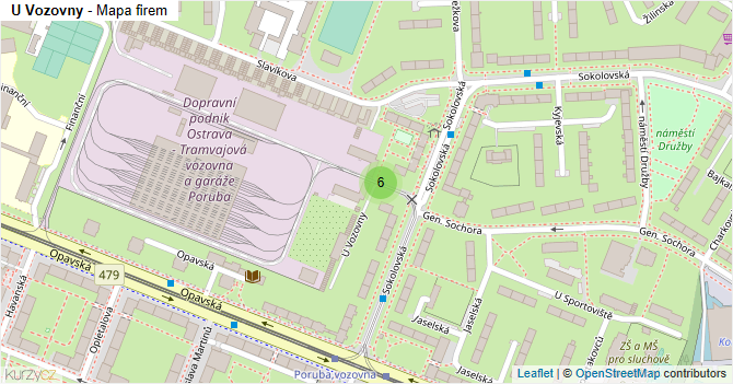 U Vozovny - mapa firem