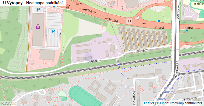 U Výtopny - mapa podnikání