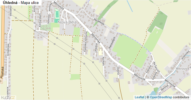 Úhledná - mapa ulice