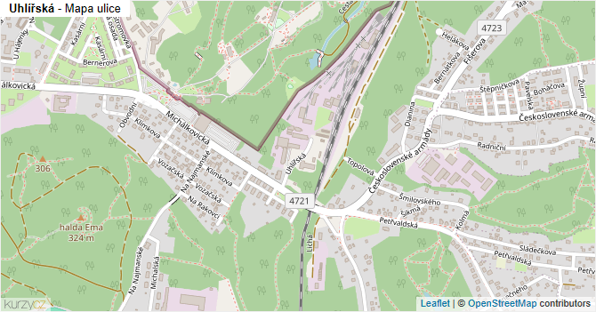 Uhlířská - mapa ulice