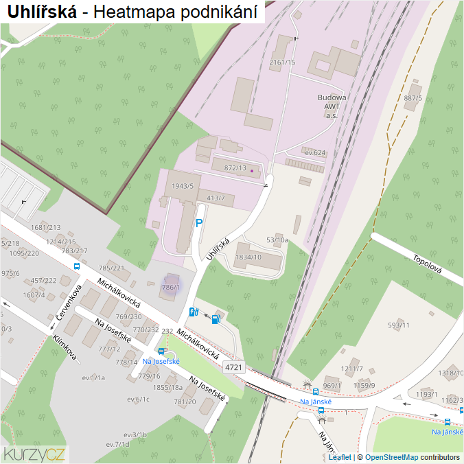Mapa Uhlířská - Firmy v ulici.