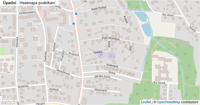 Úpadní - mapa podnikání