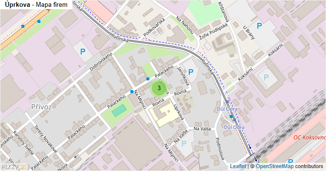 Úprkova - mapa firem