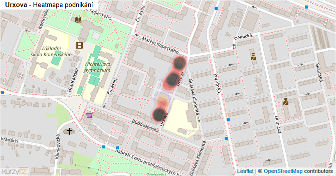 Urxova - mapa podnikání