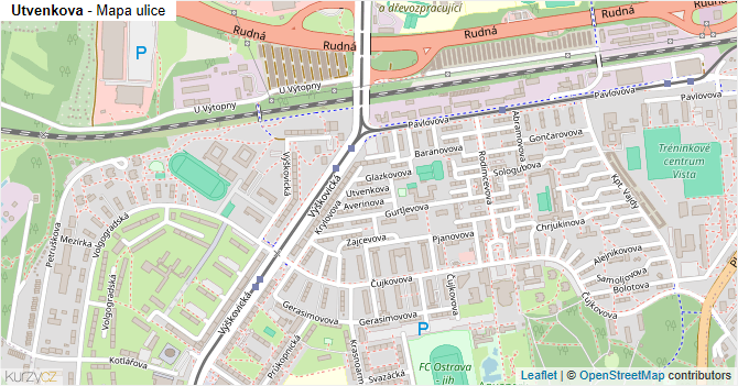 Utvenkova - mapa ulice