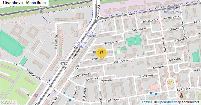 Utvenkova - mapa firem