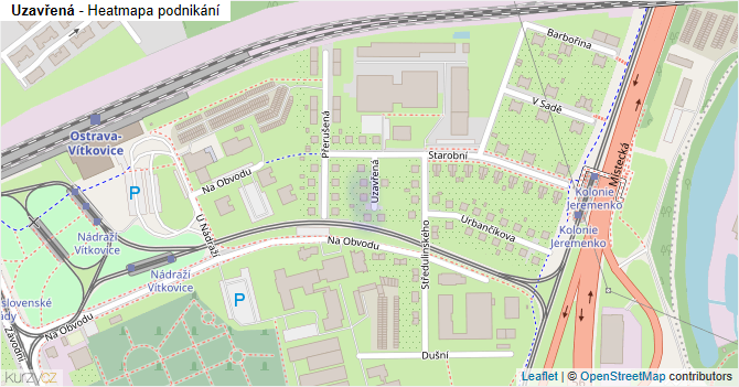 Uzavřená - mapa podnikání