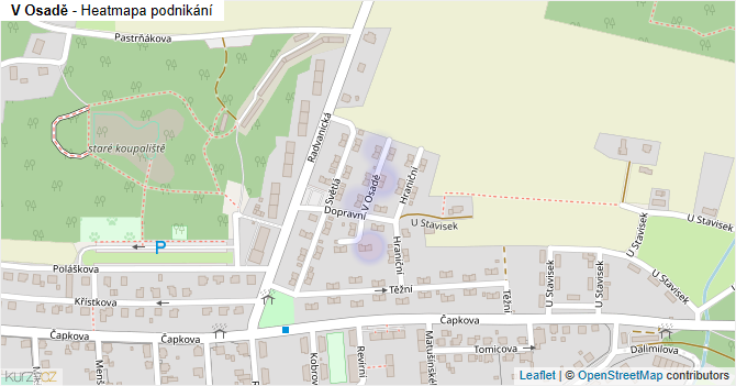 V Osadě - mapa podnikání