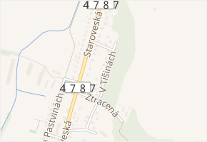 V Tišinách v obci Ostrava - mapa ulice