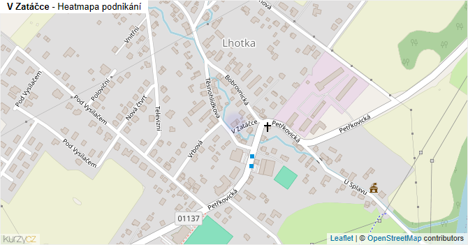 V Zatáčce - mapa podnikání