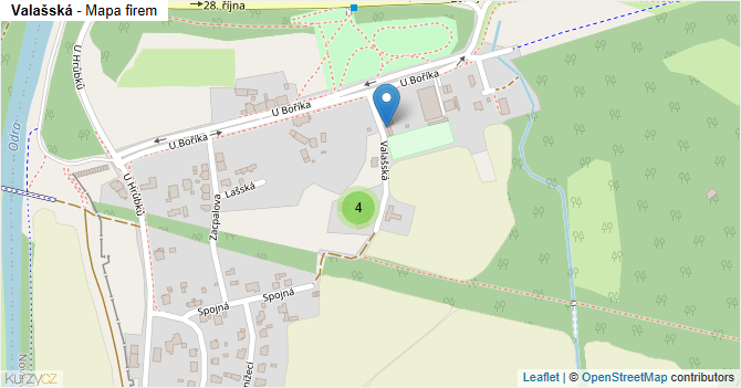 Valašská - mapa firem