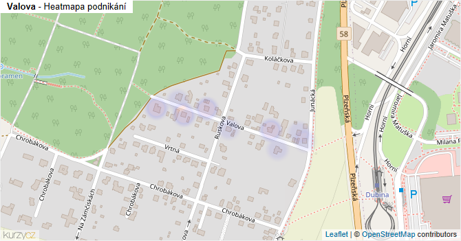 Valova - mapa podnikání