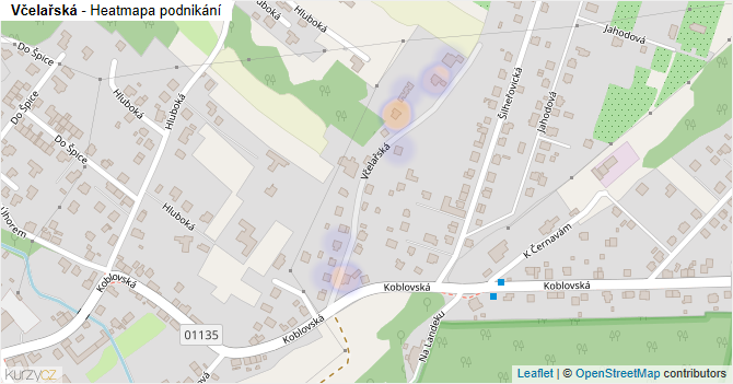Včelařská - mapa podnikání