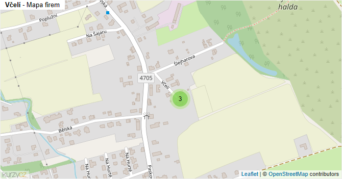 Včelí - mapa firem