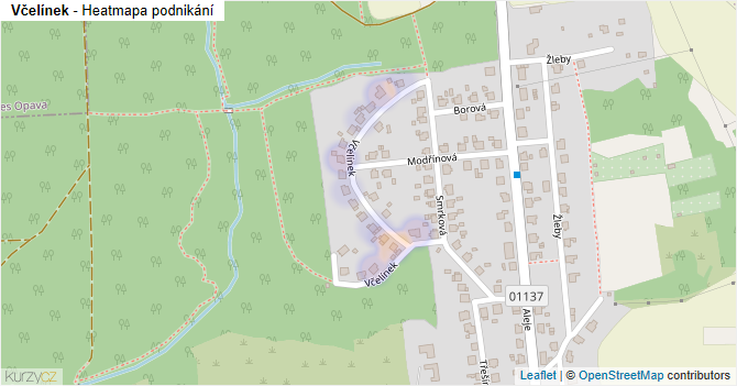 Včelínek - mapa podnikání