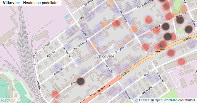Vítkovice - mapa podnikání