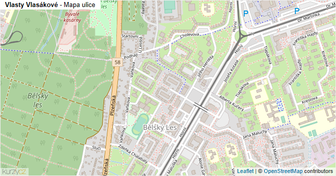 Vlasty Vlasákové - mapa ulice