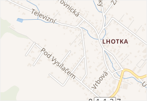 Vnitřní v obci Ostrava - mapa ulice