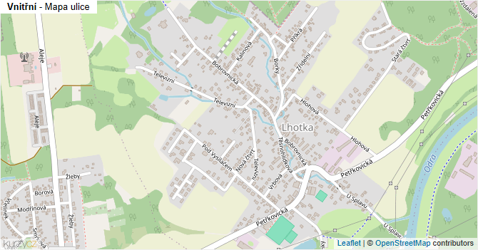 Vnitřní - mapa ulice