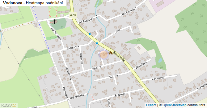 Vodanova - mapa podnikání