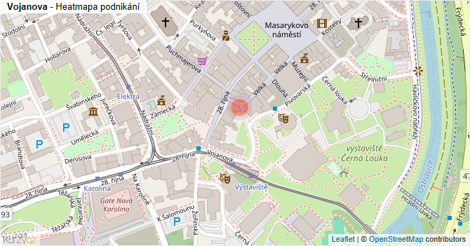 Vojanova - mapa podnikání
