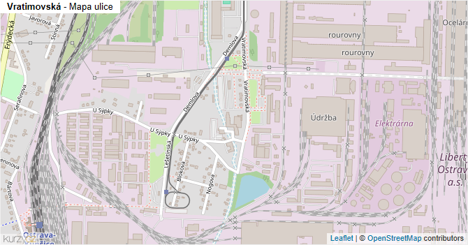 Vratimovská - mapa ulice