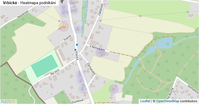 Vrbická - mapa podnikání