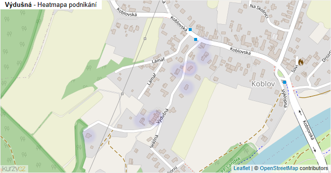 Výdušná - mapa podnikání