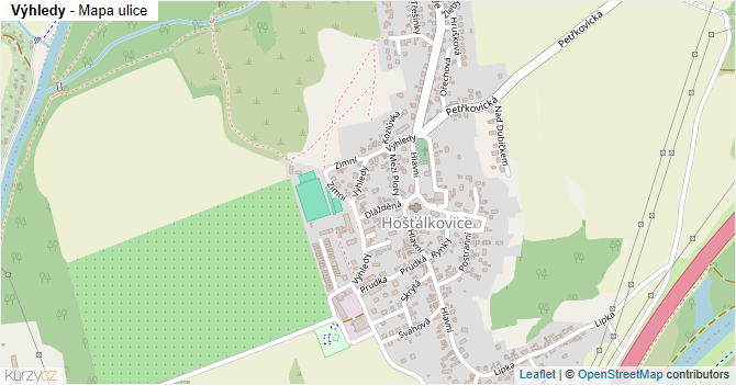 Výhledy - mapa ulice