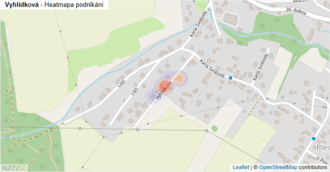 Vyhlídková - mapa podnikání