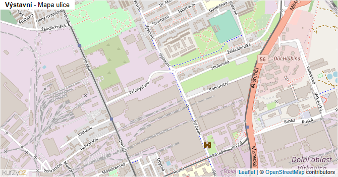 Výstavní - mapa ulice