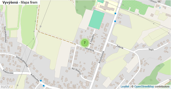 Vyvýšená - mapa firem