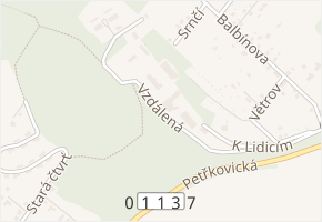 Vzdálená v obci Ostrava - mapa ulice