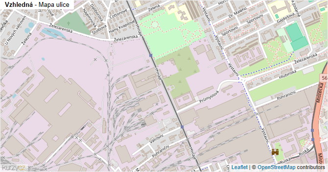 Vzhledná - mapa ulice