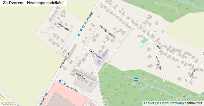 Za Dvorem - mapa podnikání
