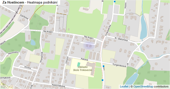 Za Hostincem - mapa podnikání