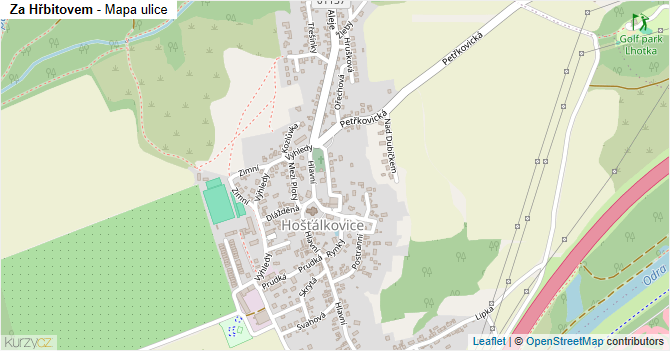Za Hřbitovem - mapa ulice