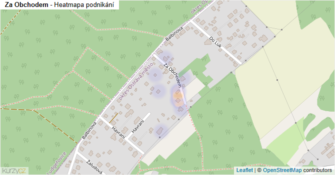 Za Obchodem - mapa podnikání