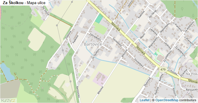 Za Školkou - mapa ulice