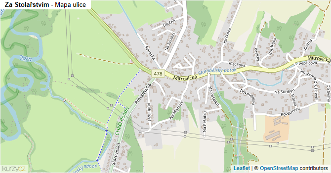 Za Stolařstvím - mapa ulice