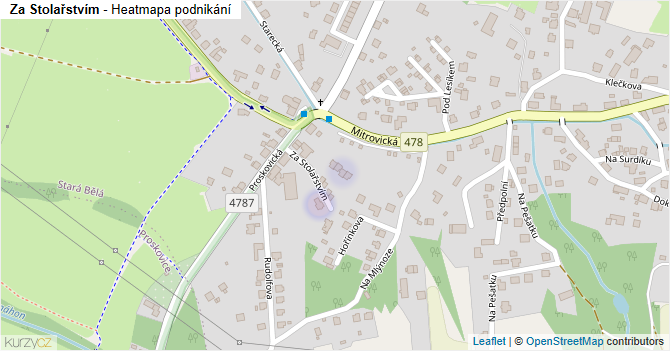 Za Stolařstvím - mapa podnikání