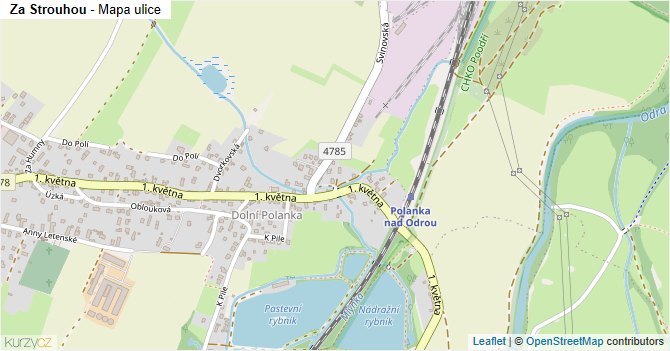 Za Strouhou - mapa ulice